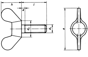 DIN 316 - křídlaté šrouby