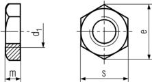 DIN 431 - šestihranné matice (trubkový závit)