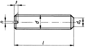 DIN 438 - stavěcí šroub s kuželovým důlkem