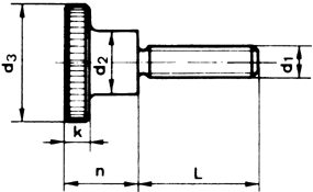DIN 464 - šroub s vysokou rýhovanou hlavou