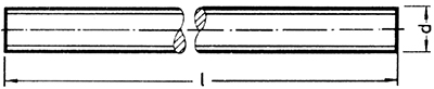 DIN 976 - nakrácené závitové tyče